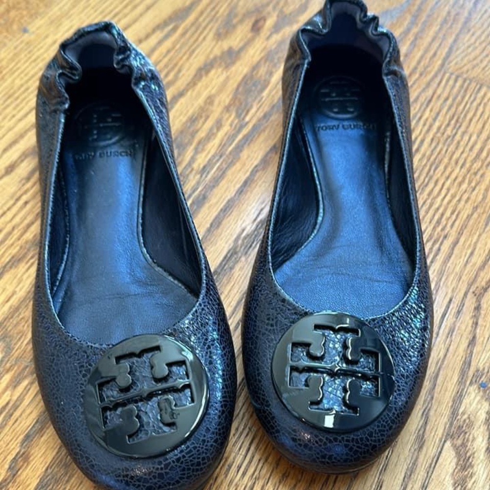 tory burch new without box ballet flats size 7 navy